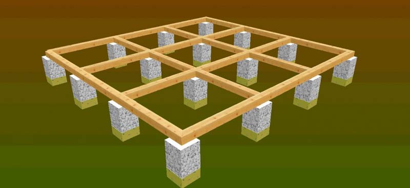 конструкция дома из бруса