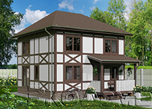 Дом (каркас) 14Б (7,5х7,5 м)