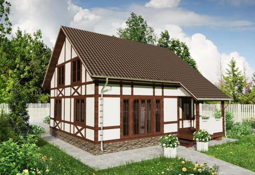 Дом (каркас) № 19a (9х9,5 м)