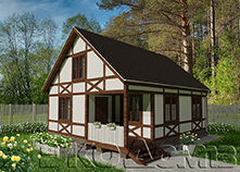 Дом (каркас) 13 (7,5х9 м)