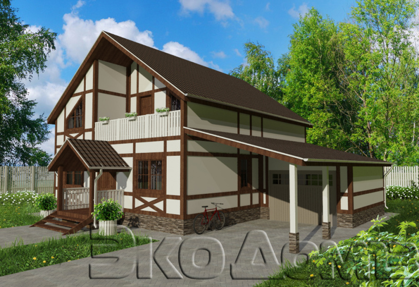 Дом (каркас) № 23а (13х15 м)