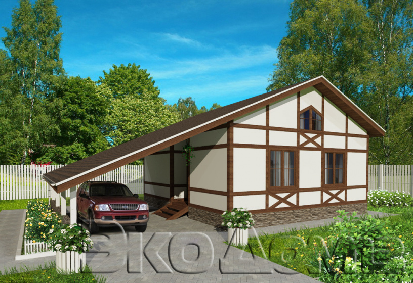 Дом (каркас) № 3 (12,5х9 м)