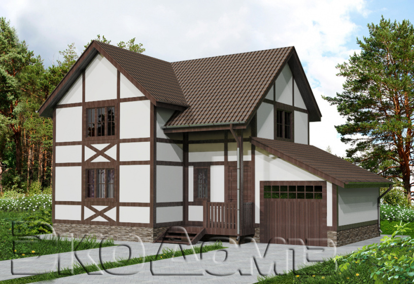 Дом (каркас) № 14в (13,5х7 м)